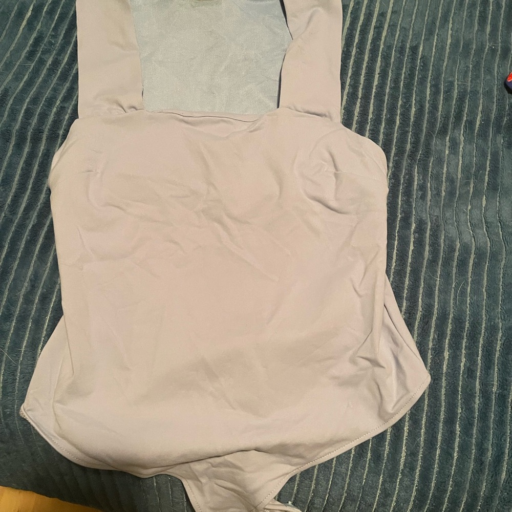 Free People Blue Sleeveless Bodysuit